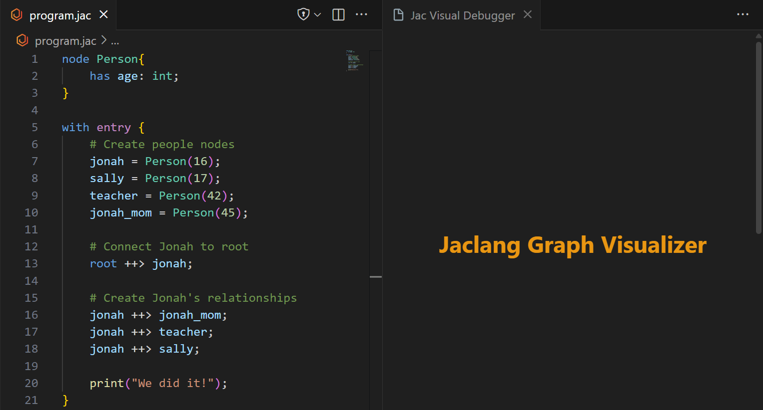 opened visualization tool